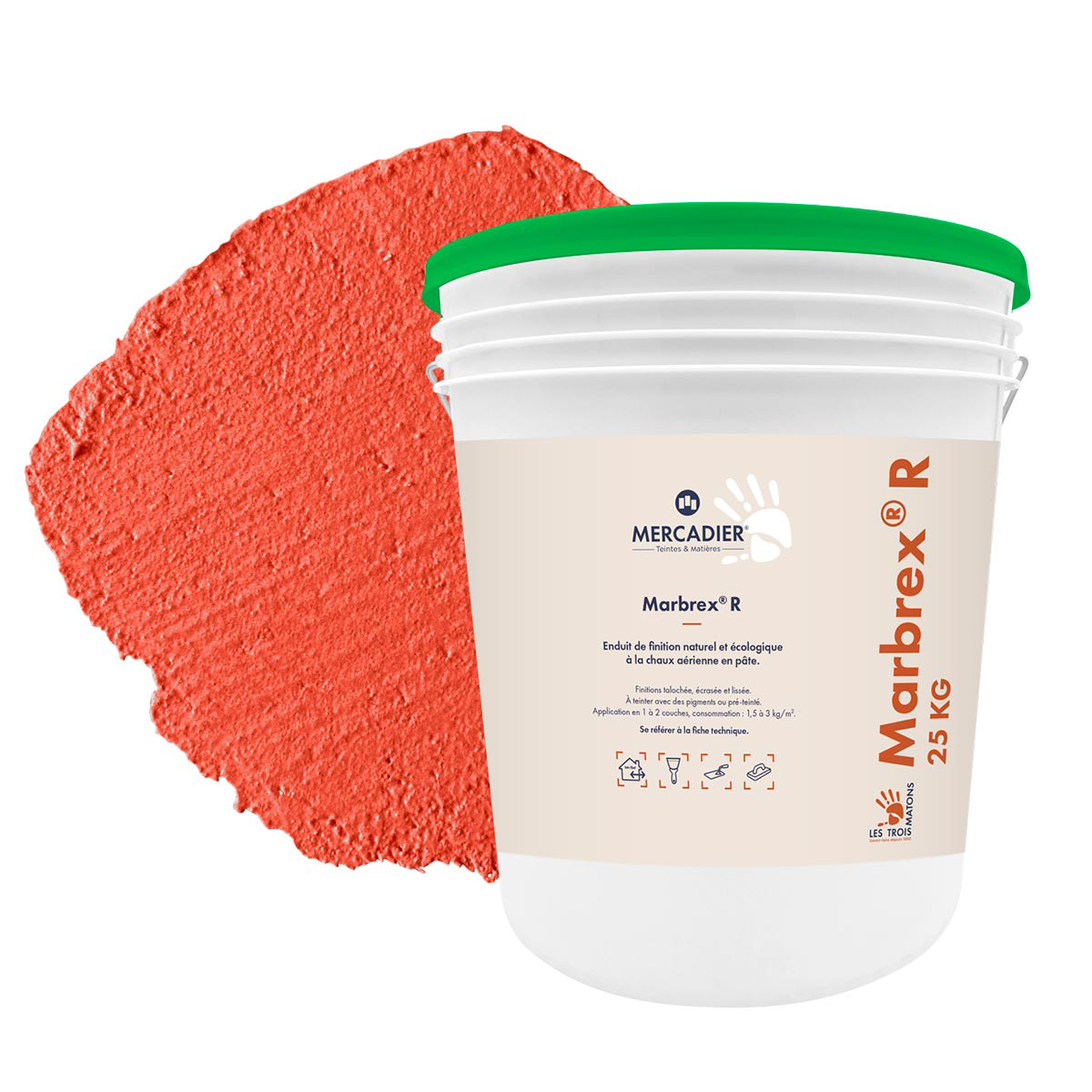 Enduit de Chaux Naturelles - Marbrex R - Couleur RAVI