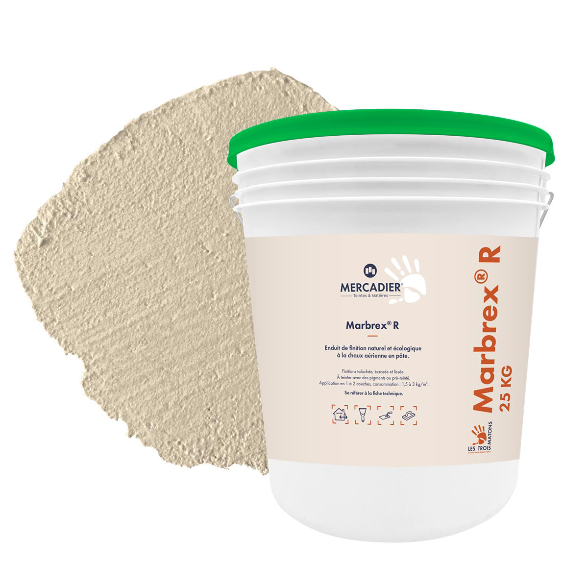Enduit de Chaux Naturelles - Marbrex R - Couleur STOQUEFICHE