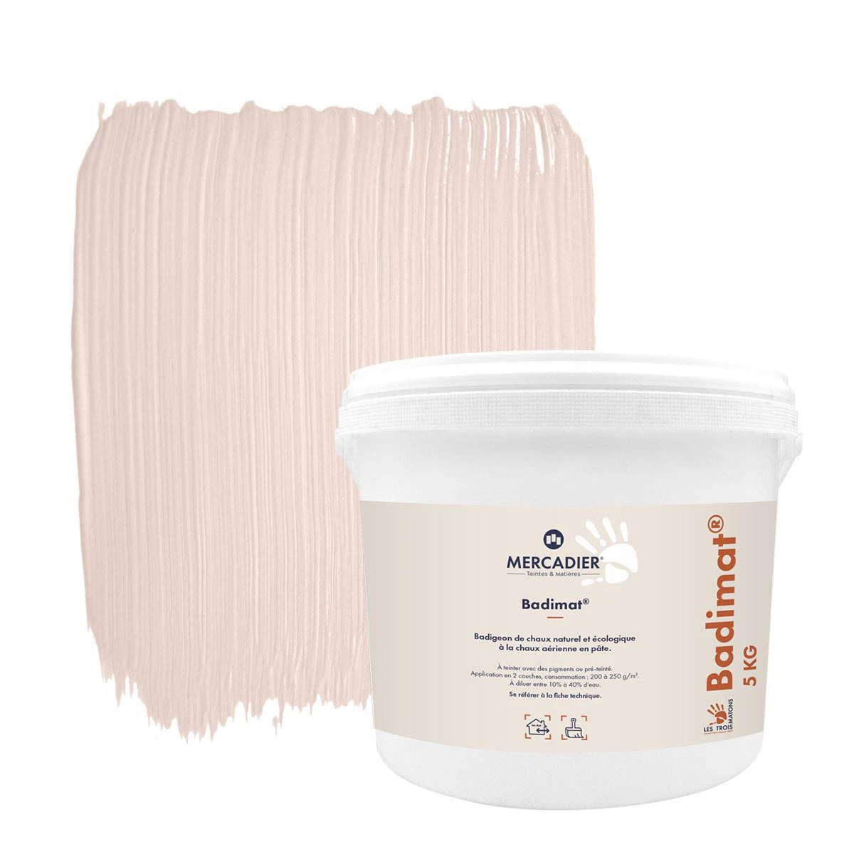 Badigeon de Chaux Badimat - Couleur BISOU