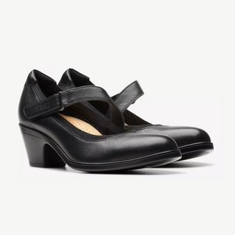 Clarks Emily2 Mabel Blach Leather