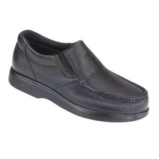 Side Gore Slip On Loafer features soft premium leather and padded lining.
Your feet are supported for all-day wear.
Available in Black and Size XW