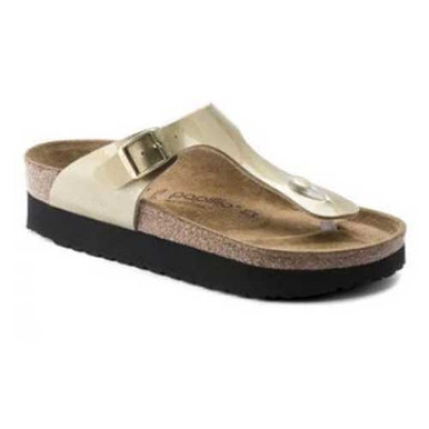 gold platform birkenstocks