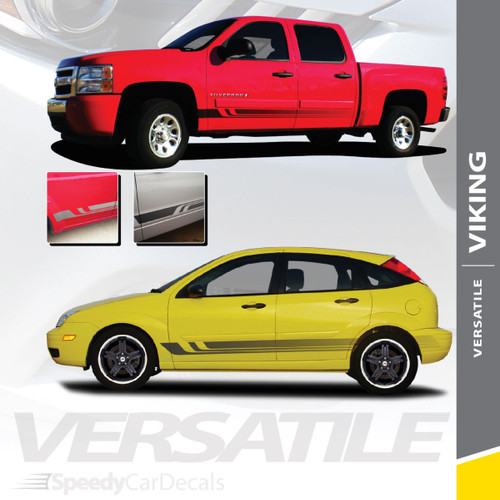 VIKING : Universal Fade Style Vinyl Graphics Rocker Panel Stripes