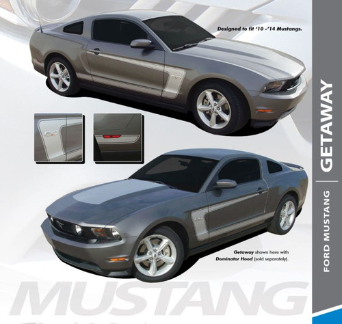 Ford Mustang GETAWAY BOSS C-Stripe Side Door Body Stripse Vinyl Graphics Decals Kit 2010 2011 2012 Models