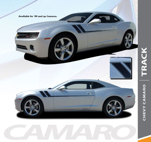 Chevy Camaro TRACK Side Door Hockey Body Decal Vinyl Graphics Stripe Decals Kit fits 2010 2011 2012 2013 2014 2015