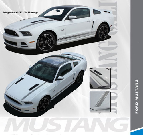 Ford Mustang CALI California Special GT/CS Style Hood Lower Rocker Panel Door Body Stripes Vinyl Graphic Decals 2013 2014