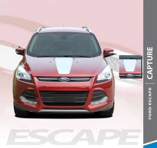 Ford Escape CAPTURE Center Hood Vinyl Graphics Decal Stripe Kit for 2013 2014 2015 2016 2017 2018 2019