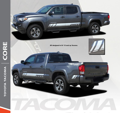 Toyota Tacoma TRD CORE Lower Door Rocker Panel Side Accent Vinyl Graphic Striping Decal Kit for 2015 2016 2017 2018 2019