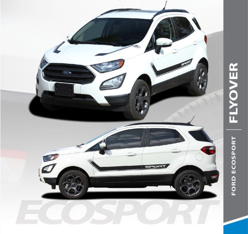 Ford EcoSport Door Stripes and Hood Vinyl Graphics FLYOUT Decal Kit 2013 2014 2015 2016 2017 2018 2019