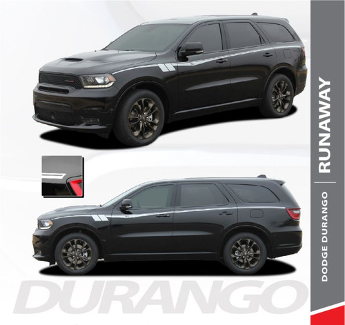 Dodge Durango RUNAWAY Side Door Stripes Decals Vinyl Graphics Kit 2011-2019