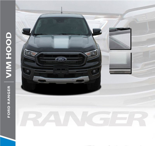 2019 Ford Ranger Center Hood Decals VIM HOOD Stripes Vinyl Graphics Kit 2019 2020