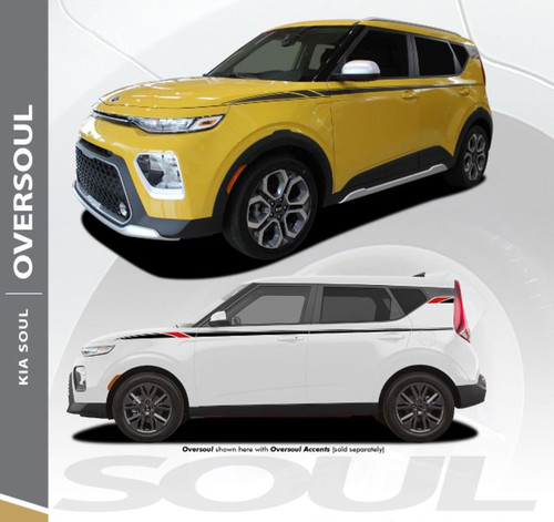 Kia Soul OVERSOUL Upper Body Line Accent Striping Vinyl Graphics Decals Kit for 2020 2021