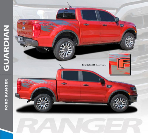 2019 Ford Ranger Bed Stripes GUARDIAN Body Vinyl Graphics Decal Kit 2019 2020