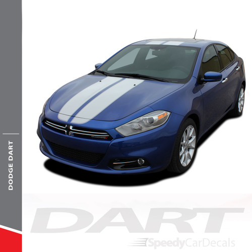 SPRINT RALLY : 2013-2016 Dodge Dart Hood Roof Deck Lid Racing Stripes Vinyl Graphic Decals Kit