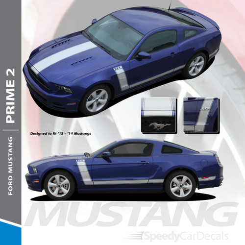 PRIME 2 : 2013-2014 Ford Mustang BOSS 302 Style Vinyl Graphics Striping Decal Kit