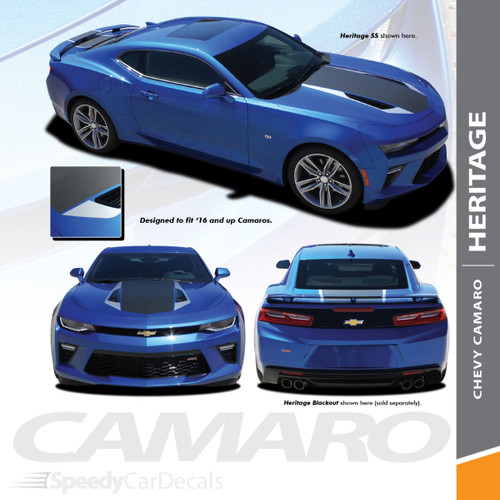 Camaro Racing Stripes HERITAGE Graphics and Stripes Decal Kit 2016-2018 Wet and Dry Install