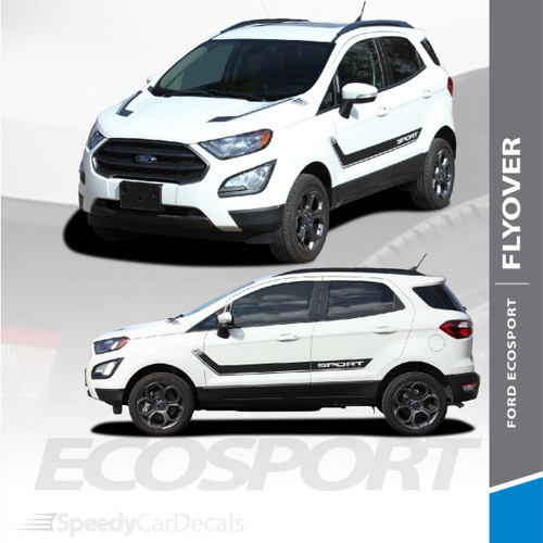 Ford EcoSport Side Door Stripes Hood Vinyl Graphics FLYOUT 3M 2013-2020 Premium Auto Striping