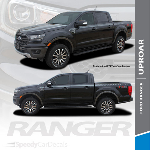 2019 2020 2021 Ford Ranger Stripes Side Body Line Door Decals Vinyl Graphics UPROAR 3M