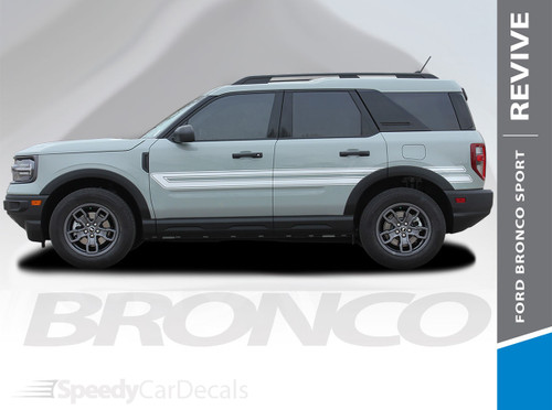 2021 Ford Bronco Side Door Stripes REVIVE SIDES 3M Premium Auto Striping