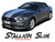 Ford Mustang STALLION SLIM Lemans 7 inch Wide Hood Roof Trunk Racing Rally Stripes Vinyl Graphics Decals Kit 2015 2016 2017