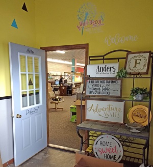 The welcome entryway of our retail shop