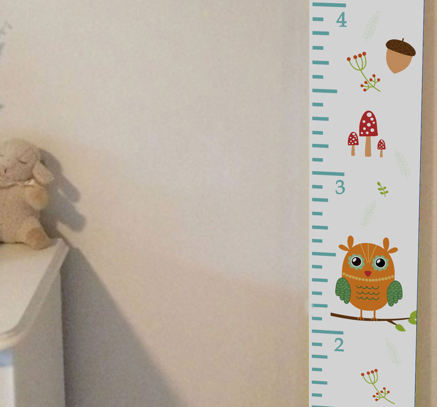 Colorful Owls Height Ruler