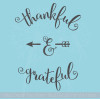 Thankful and Grateful Vinyl Wall Decal Sticker with Arrow Design