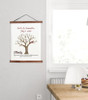 Wood & Canvas Wall Hanging Family Tree Quote Personalized Medium Walnut