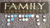 Family Celebrations Lettering on a completed DIY Board Beige Family Tan Months