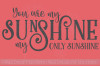 You are My Only Sunshine Love Quotes Wall Decals Stickers