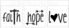 Faith Hope Love Vinyl Stickers Lettering design for LED Candles