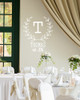 Monogram Laurel Wreath Custom Vinyl Wall Decal Stickers Last Name Est Date