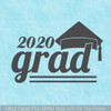 Class of 2020 Grad with Graduation Hat Art Vinyl Wall Decals Stickers for Party Decor
