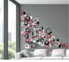 3-Color Funky Square Wall Vinyl Stickers Shapes - Red Black White