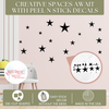 Variety Star Wall Stickers Shapes Vinyl Decals, 16 pc, 8inch-2inch High Standards