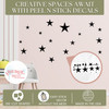 Variety Star Wall Stickers Shapes Vinyl Decals, 16 pc, 8inch-2inch