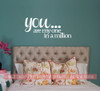 Love Inspirational Quotes You Are My One in a Million Wall Decals Stickers for Master Bedroom Wedding Home Decor