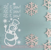 Let It Snow with Snowflakes and Snowman Winter Wall Art Decal Stickers Winter home decor white snowflake wall art