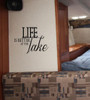 Life is Better at the Lake Summer Camper Wall Decor Vinyl Decal Stickers Black