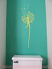 Single Dandelion Wall Decor Vinyl Decal Stickers with Floating Petals, 7x24-Buttercream