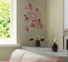 Small Floral2 Vine Wall Art Decal 9x13-Burgundy