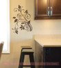 Small Floral2 Vine Wall Art Decal 9x13-Chocolate Brown