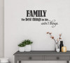 Family the Best Things in Life Aren't Things Wall Sticker Decals Quote Black