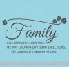 Family Branches with leaves Wall Words Vinyl Decal Stickers  36x20.5