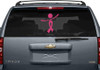 Breast Cancer Awareness Ribbon Car Window Vinyl Decals Sticker Glossy Outdoor Vinyl 11x12 shown in Hot Pink