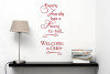 Every Family Has a Story to Tell Welcome to Ours Wall Words Wall Decal Stickers 23x11 Red