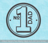 Number 1 Dad with a Circle Border Car Window Decal Stickers 7x7