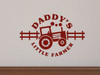 Daddy's Little Farmer Boys Wall Decal Stickers with Tractor Art Graphics