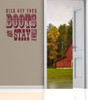 Kick Off your Boots and Stay Awhile Western Room Decor Decal Stickers  - Burgundy