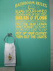 Bathroom Rules Subway Art Wall Sticker Vinyl Decal Bath Wall Letters Yellow